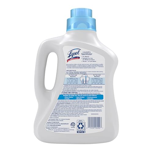 Lysol Laundry Sanitizer Additive, Free & Clear, Free from Fragrance and Dyes, 0% Bleach Laundry Sanitizer