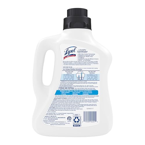 Lysol Laundry Sanitizer Additive, Bacteria-Causing Laundry Odor Eliminator, Detergent Additive