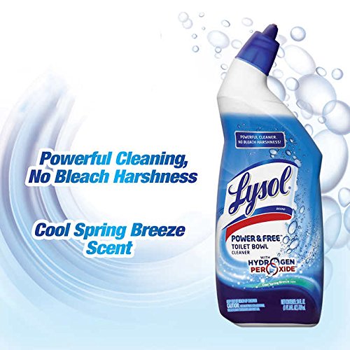 Lysol Toilet Bowl Cleaner Gel, for Cleaning and Disinfecting, Bleach Free, Ocean Fresh Scent, 24oz