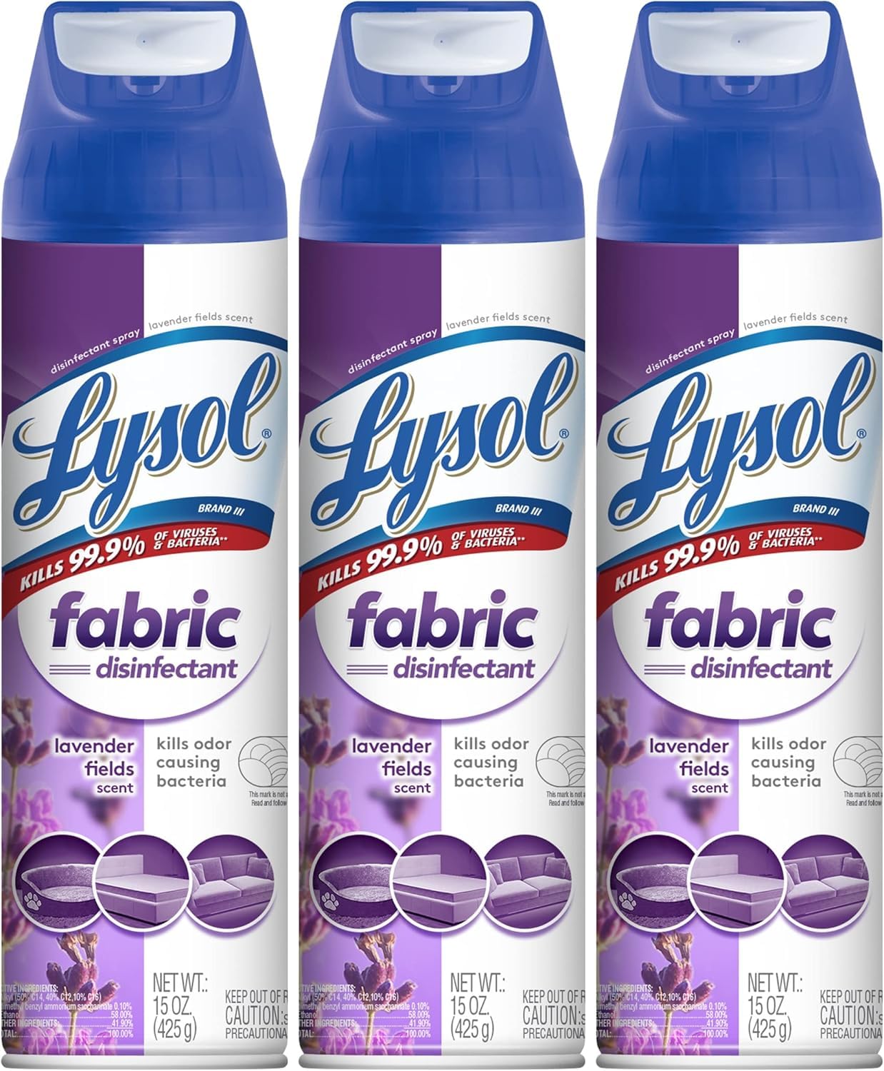Lysol Fabric Disinfectant Spray, Sanitizing and Antibacterial Spray, For Disinfecting and Deodorizing Soft Furnishings