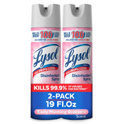Lysol Disinfectant Spray, Sanitizing And Antibacterial Spray, For Disinfecting And Deodorizing, Early Morning Breeze, 19 Fl Oz (Pack Of 2), Packaging May Vary