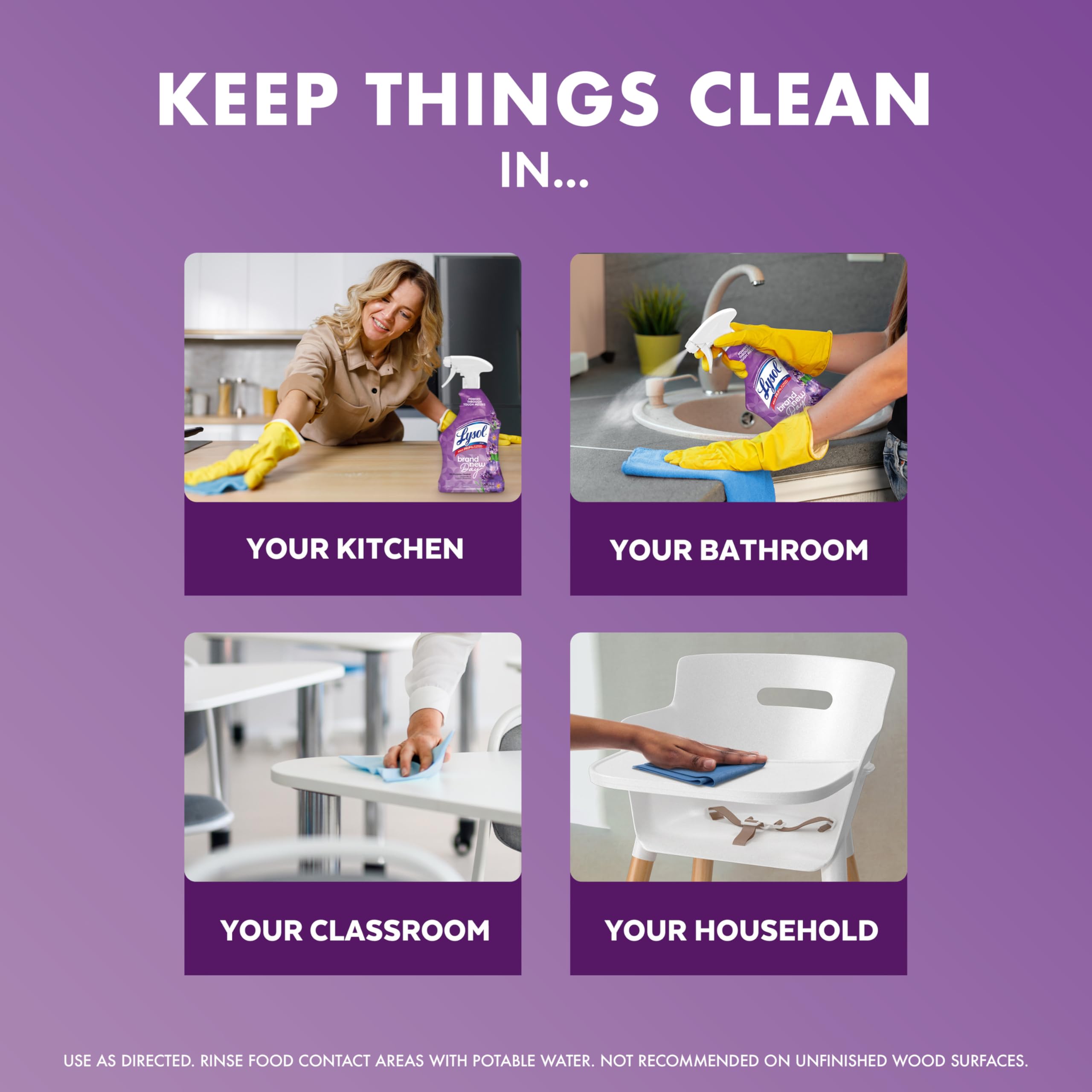 Lysol All Purpose Cleaner Spray, Multi-Purpose Disinfecting Spray, Kitchen & Bathroom Cleaner