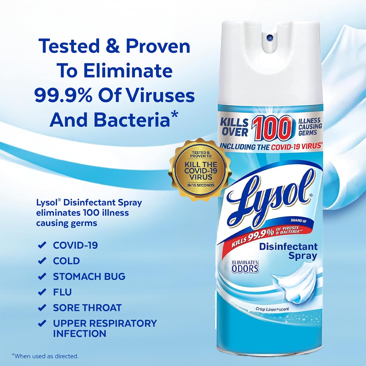 Lysol Disinfectant Spray, Sanitizing and Antibacterial Spray, For Disinfecting and Deodorizing