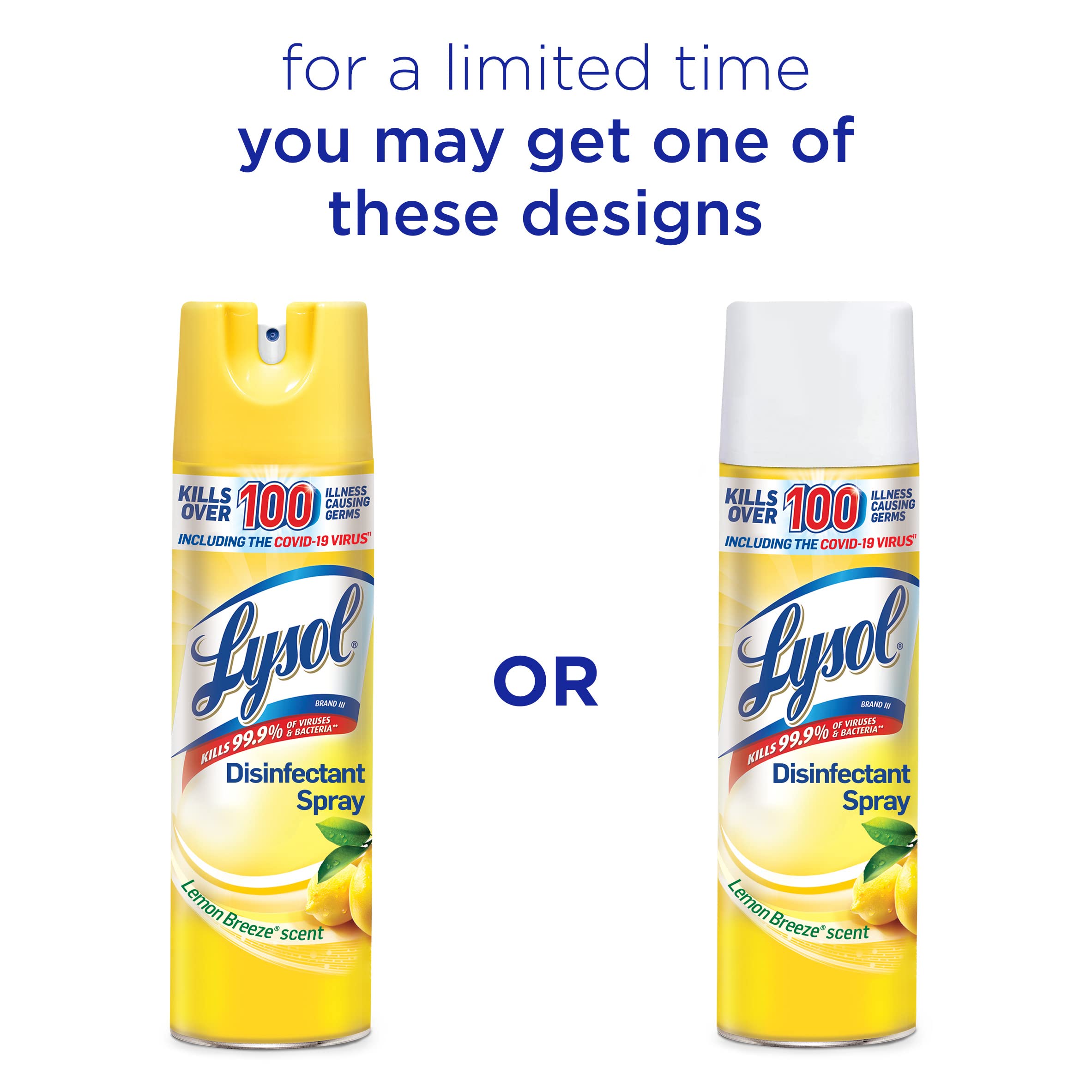 Lysol Disinfectant Spray, Lemon Breeze, 19oz, Clear