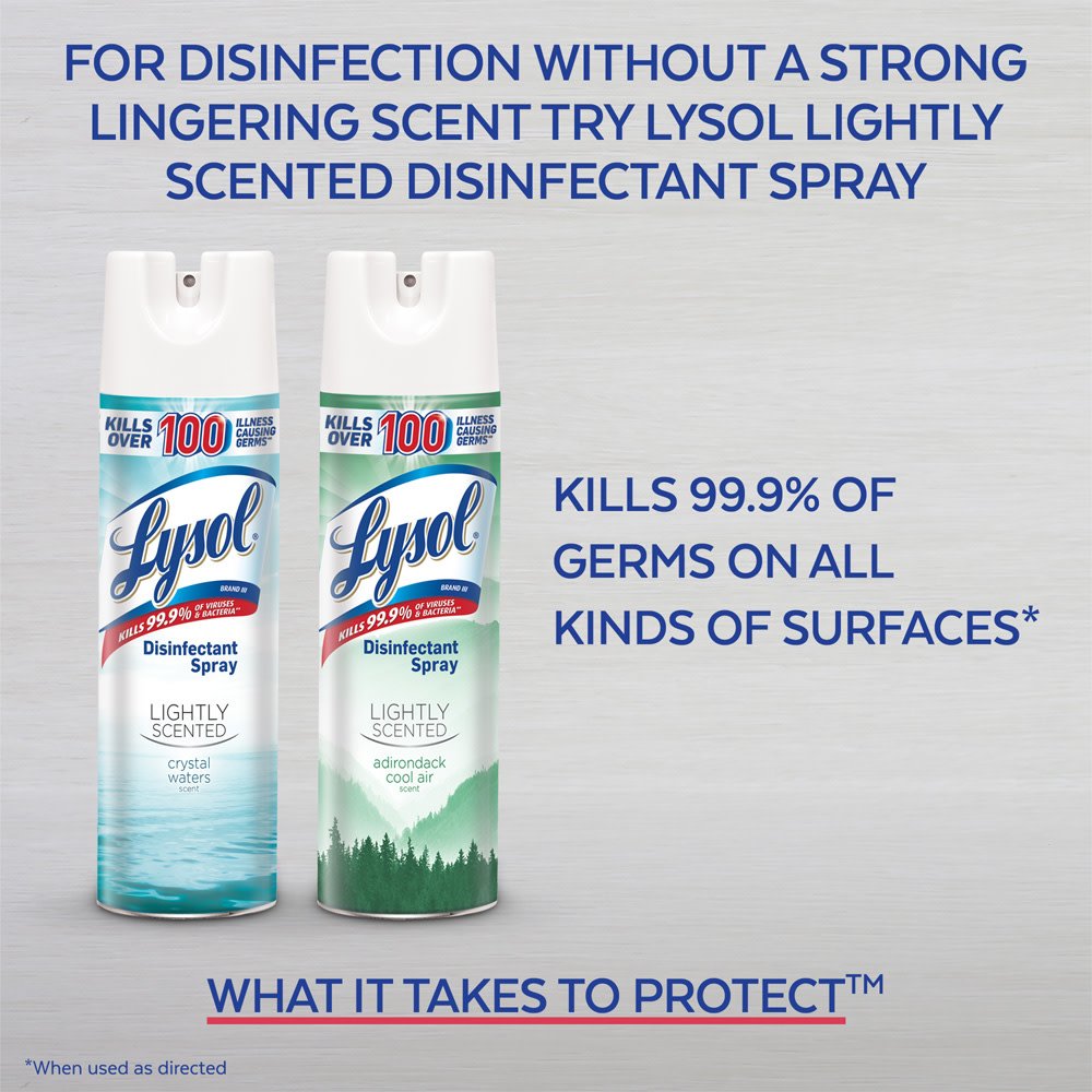 Lysol Sanitizing and Antibacterial Spray for Disinfecting & Deodorizing, Crisp Linen, 12.5 Fl Oz