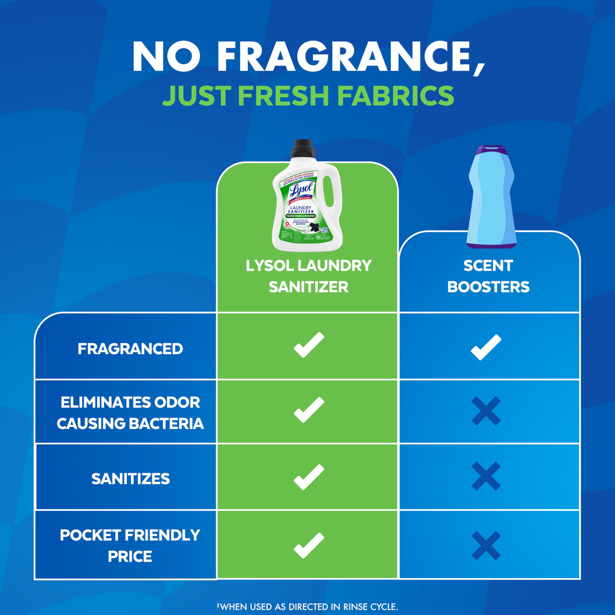 Lysol Laundry Sanitizer Additive, Bacteria-Causing Laundry Odor Eliminator, Detergent Additive