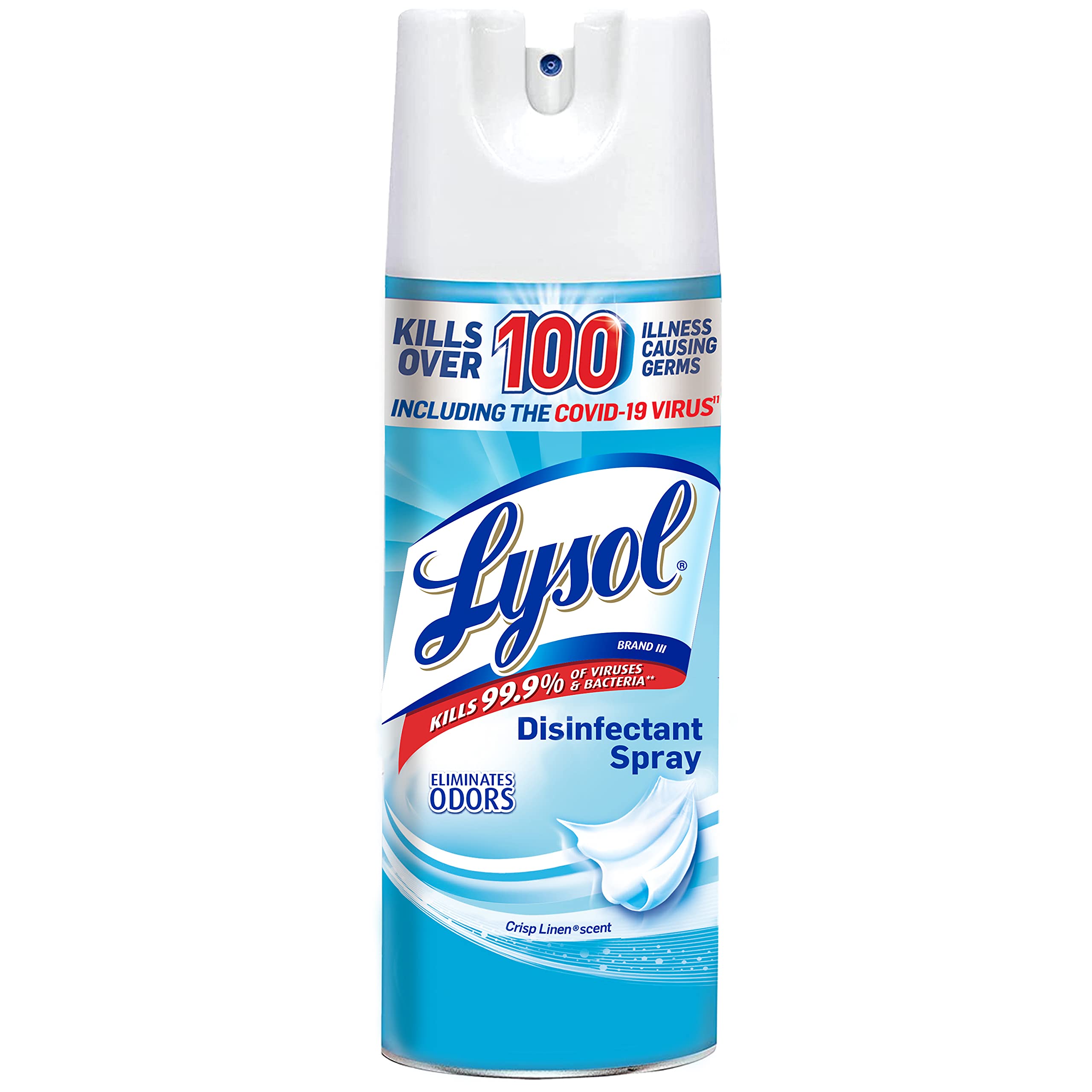 Lysol Sanitizing and Antibacterial Spray for Disinfecting & Deodorizing, Crisp Linen, 12.5 Fl Oz