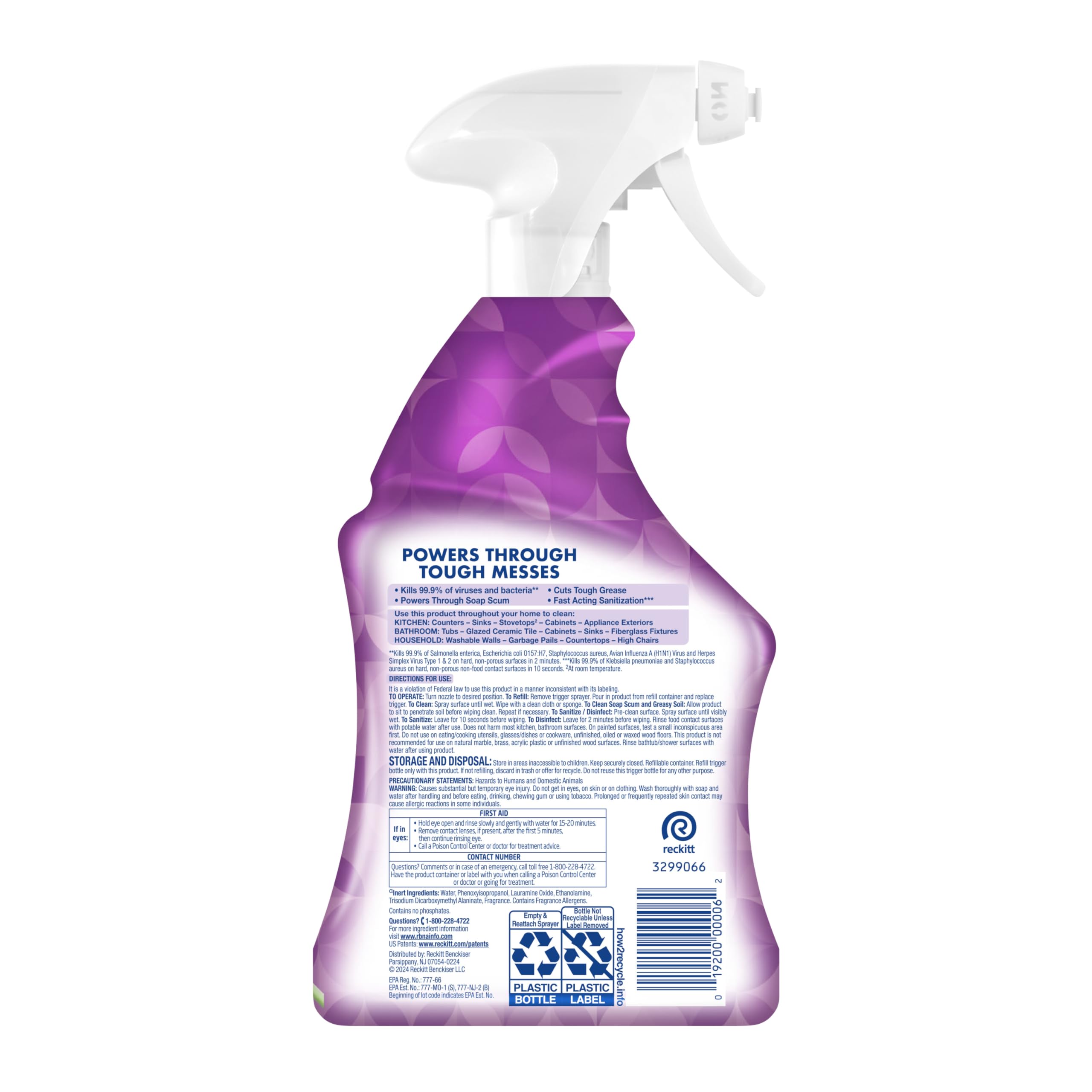 Lysol All Purpose Cleaner Spray, Multi-Purpose Disinfecting Spray, Kitchen & Bathroom Cleaner
