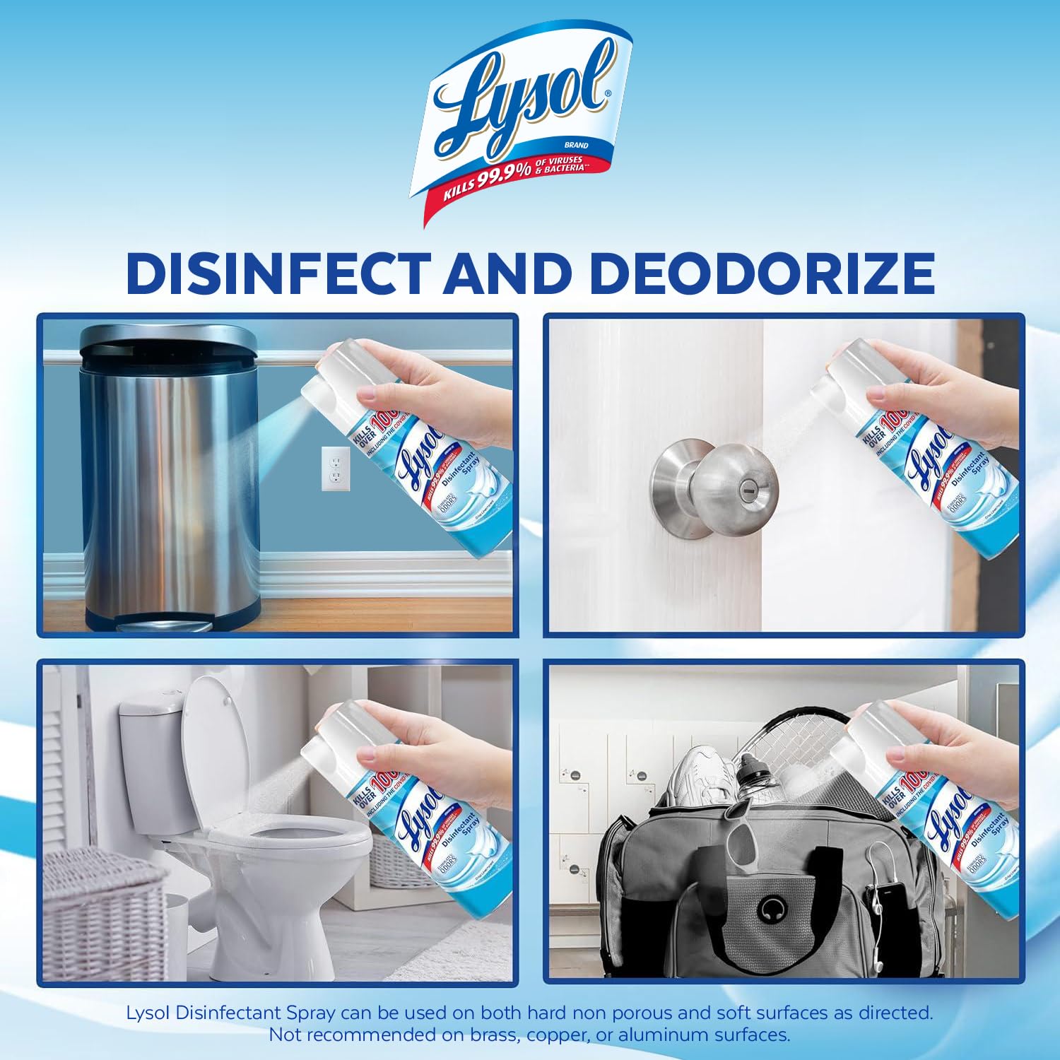 Lysol Disinfectant Spray, Sanitizing and Antibacterial Spray, For Disinfecting and Deodorizing