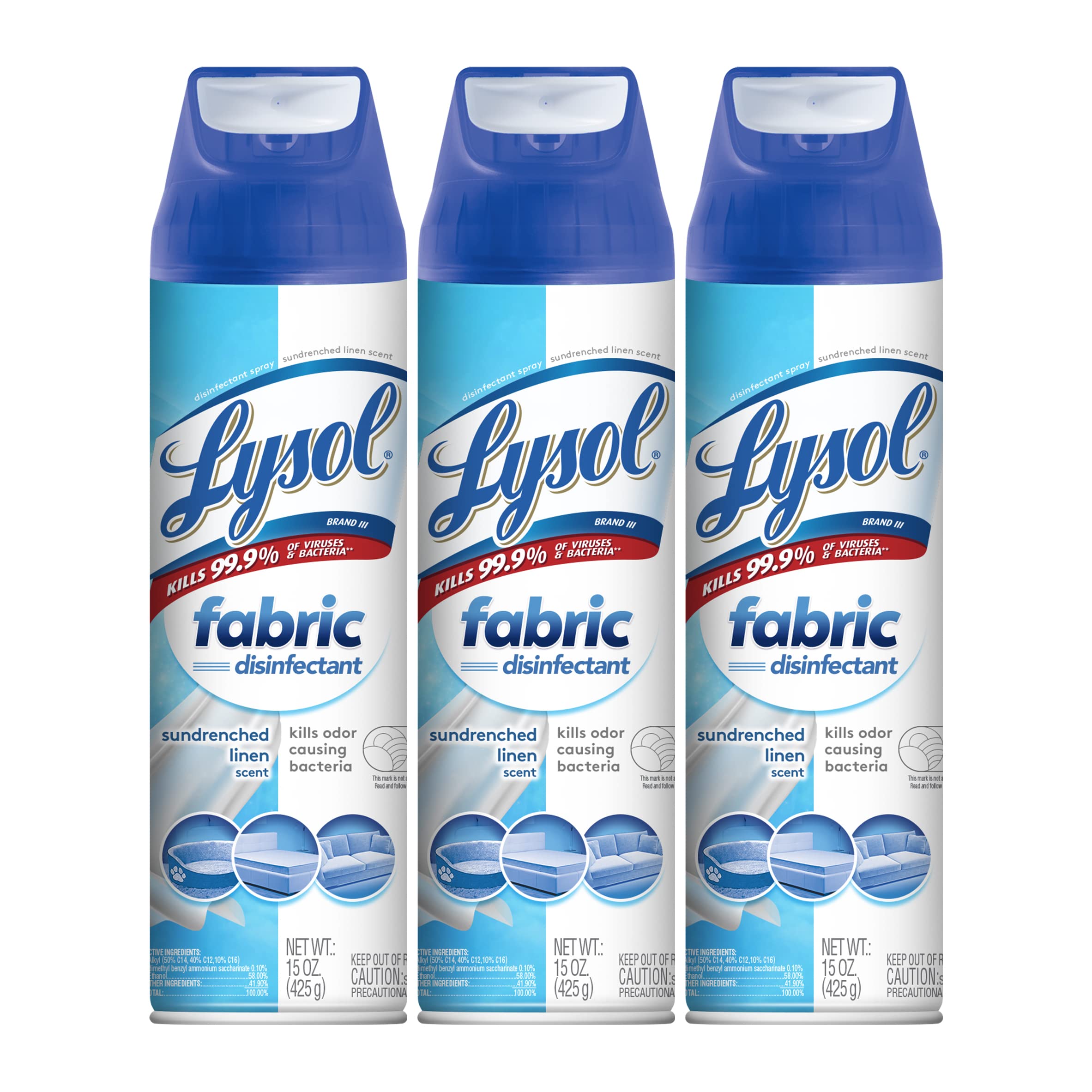 Lysol Fabric Disinfectant Spray, Sanitizing and Antibacterial Spray, For Disinfecting and Deodorizing Soft Furnishings