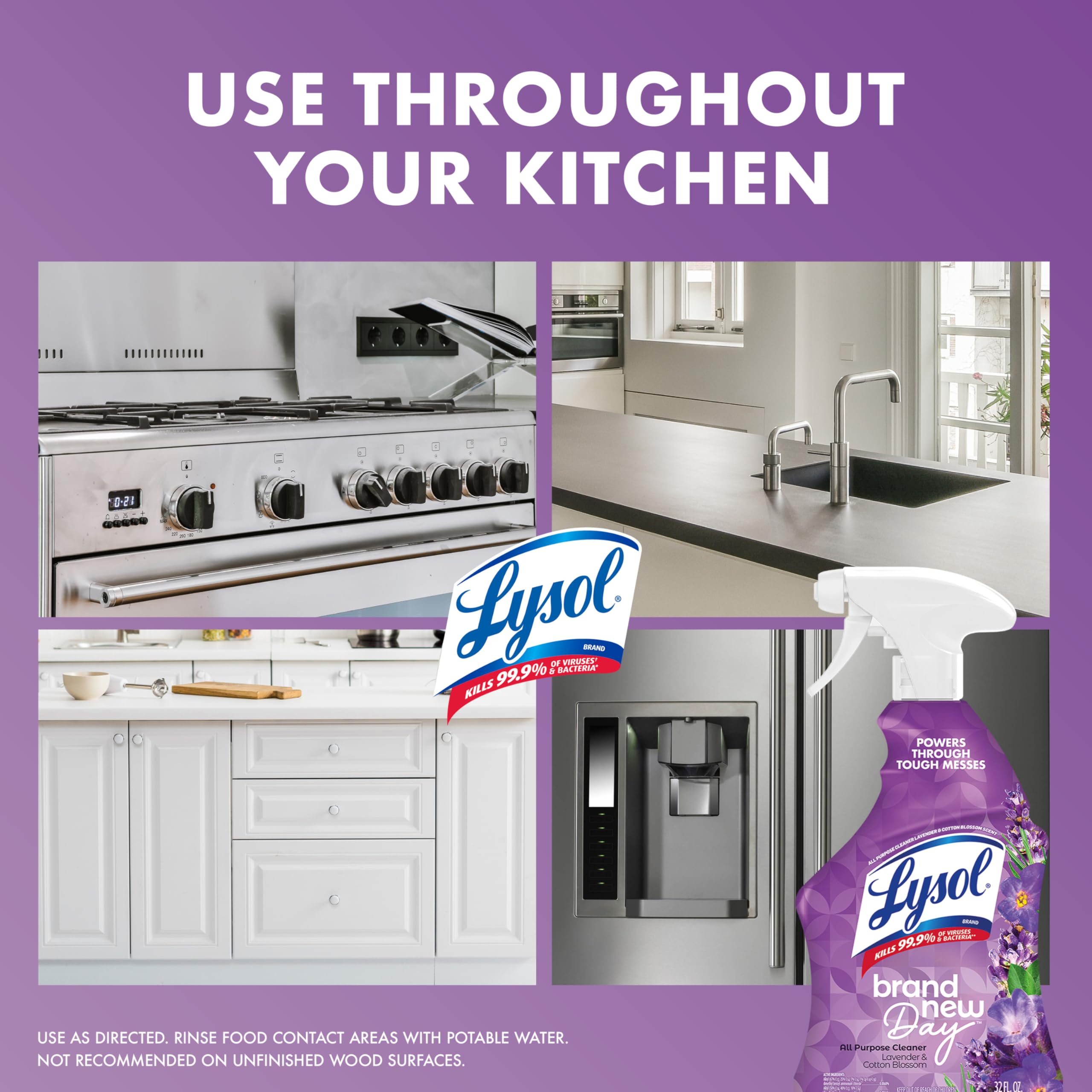 Lysol All Purpose Cleaner Spray, Multi-Purpose Disinfecting Spray, Kitchen & Bathroom Cleaner