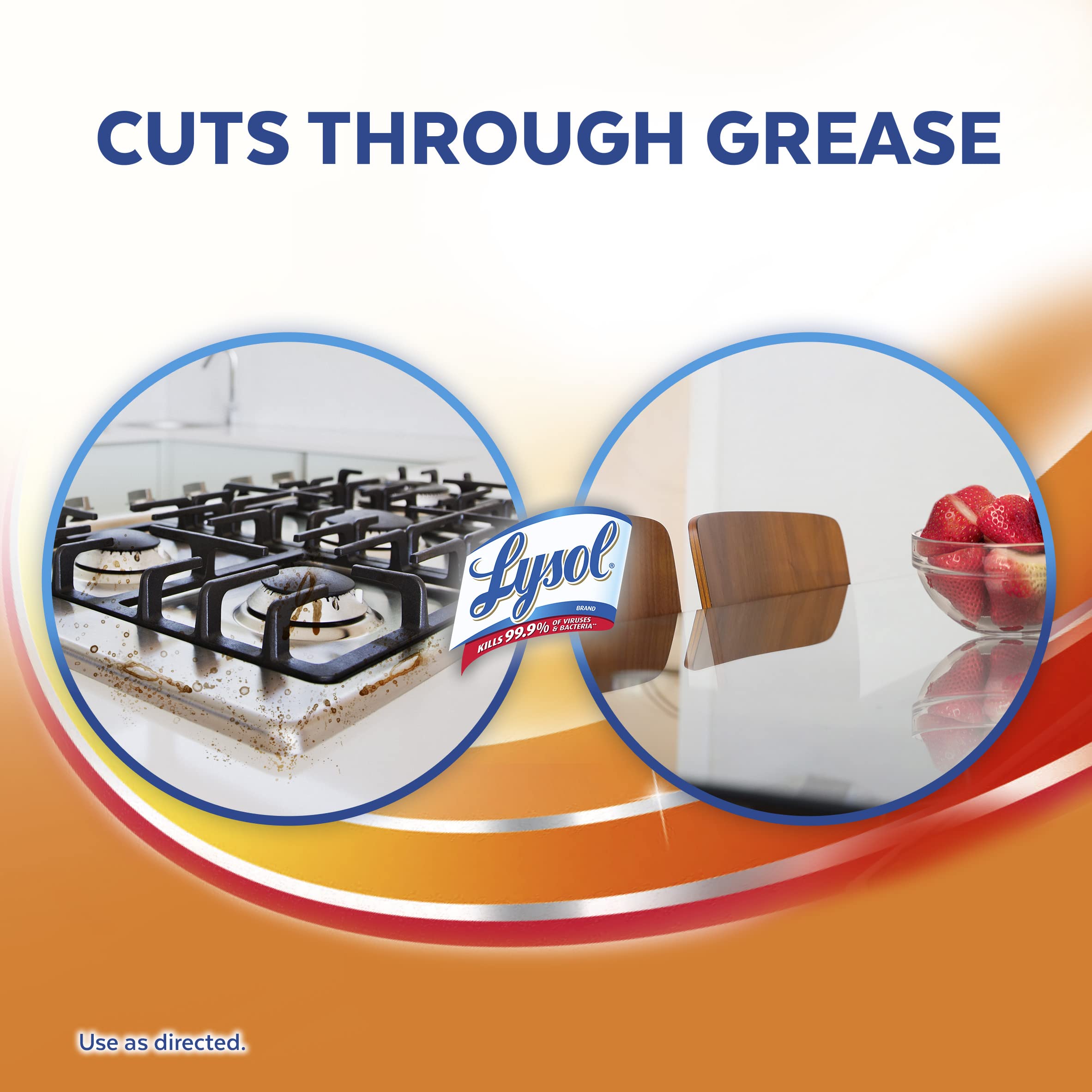 Reckitt Lysol Kitchen Pro Antibacterial Cleaner Trigger 22 Fl Oz (Pack of 3) - With 1ct Auto In-The-Bowl Toilet Cleaner, Atlantic Fresh