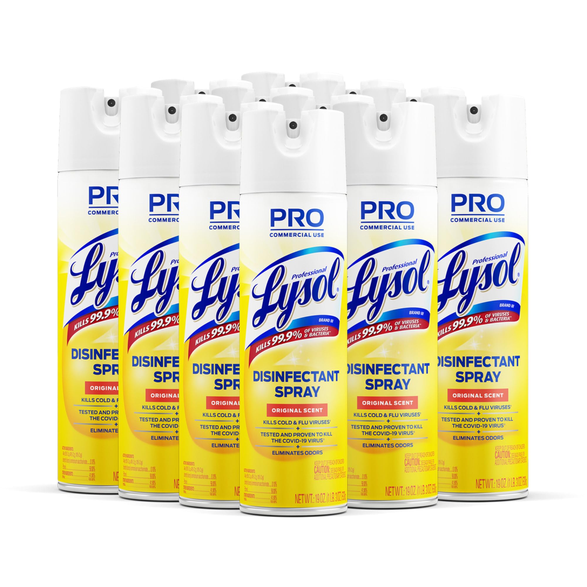 Lysol Disinfectant Spray, Lemon Breeze, 19oz, Clear