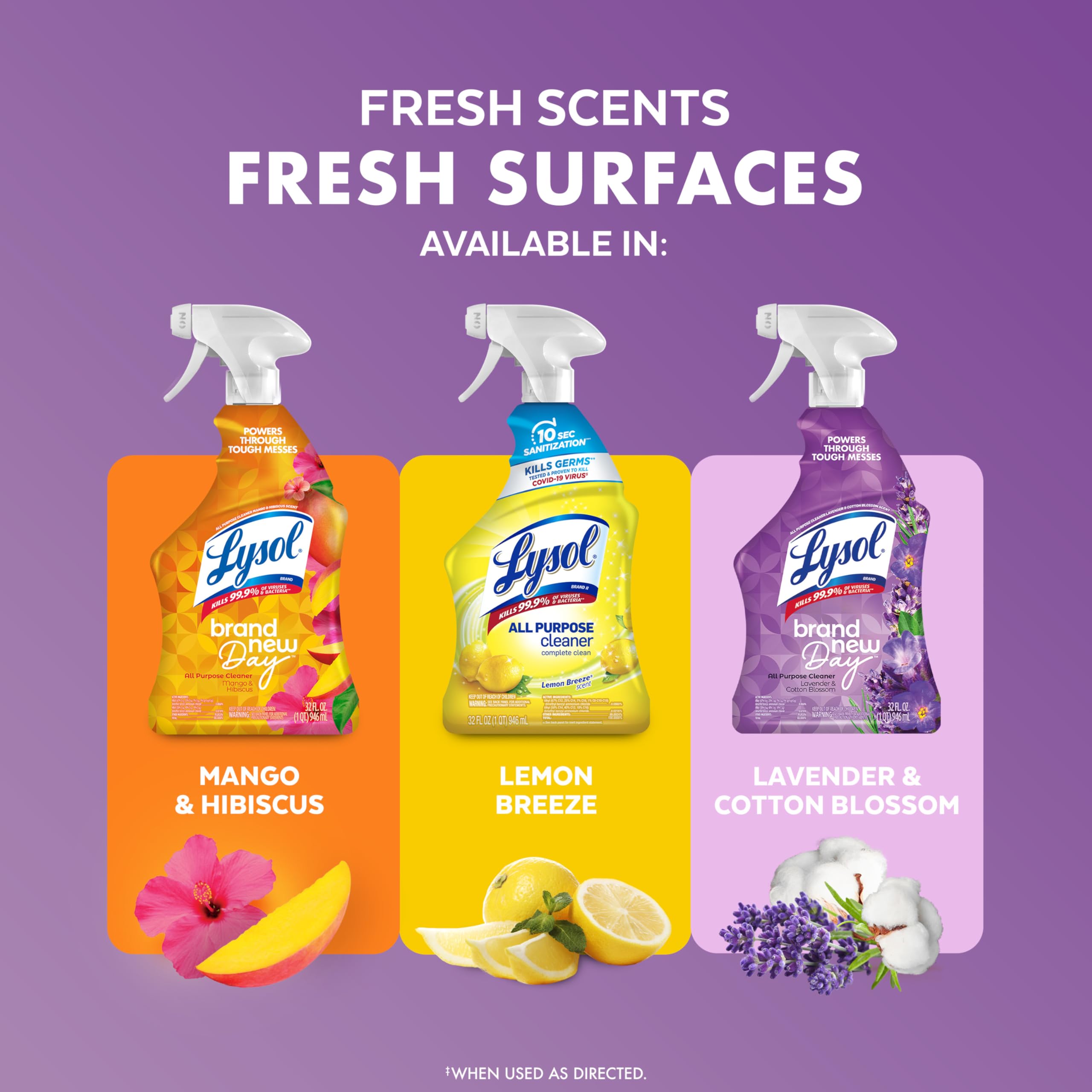 Lysol All Purpose Cleaner Spray, Multi-Purpose Disinfecting Spray, Kitchen & Bathroom Cleaner
