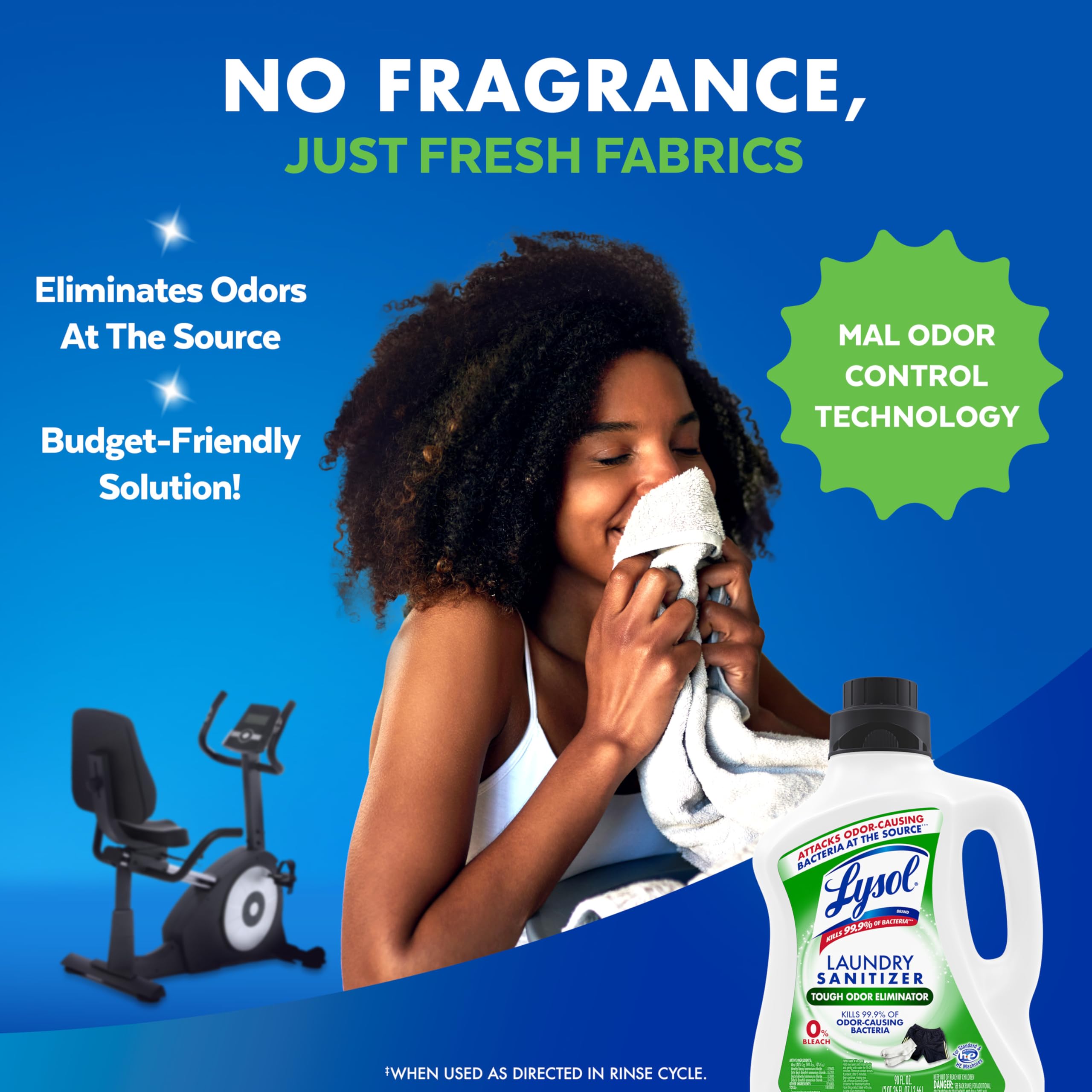 Lysol Laundry Sanitizer Additive, Bacteria-Causing Laundry Odor Eliminator, Detergent Additive