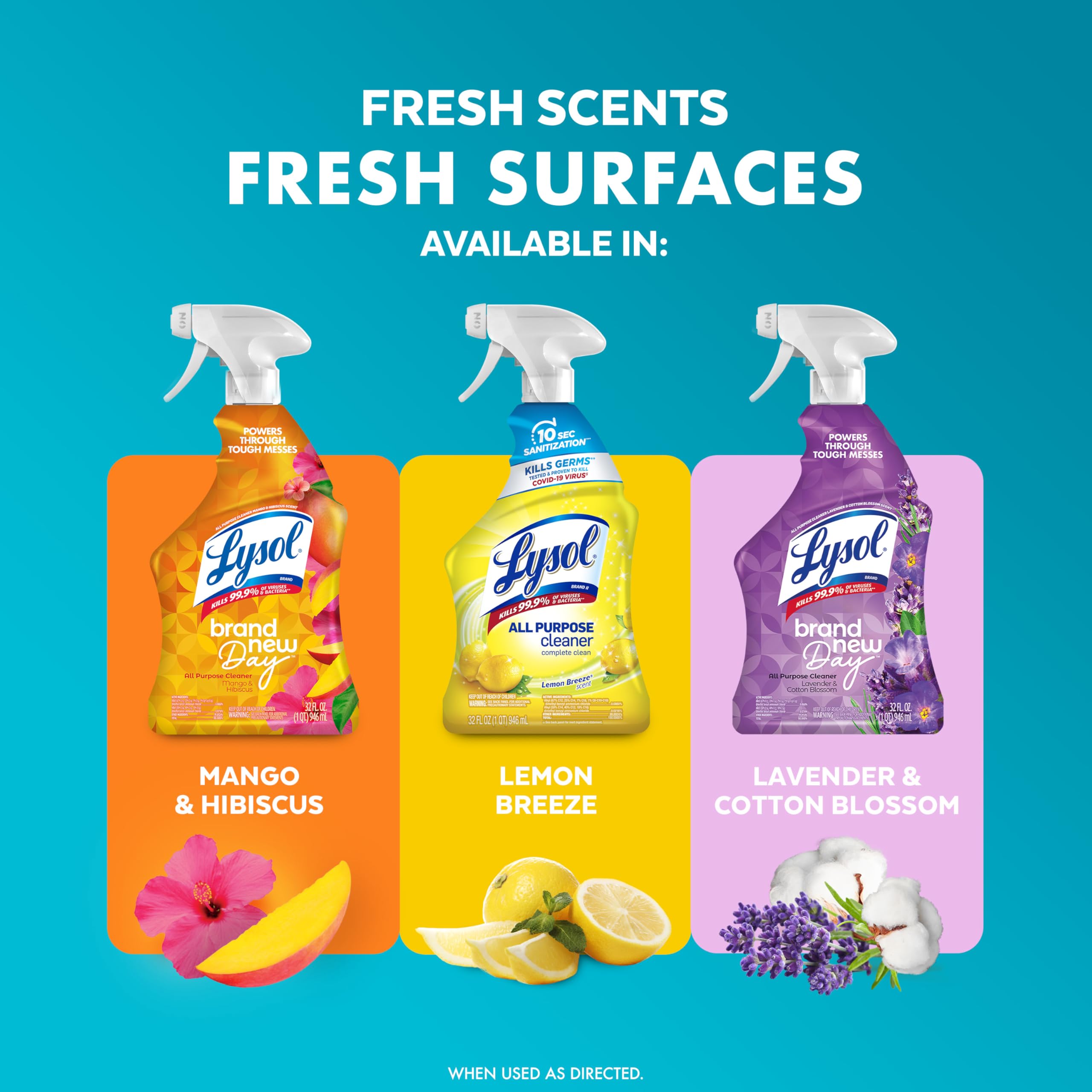 Lysol All Purpose Cleaner Spray, Multi-Purpose Disinfecting Spray, Kitchen & Bathroom Cleaner