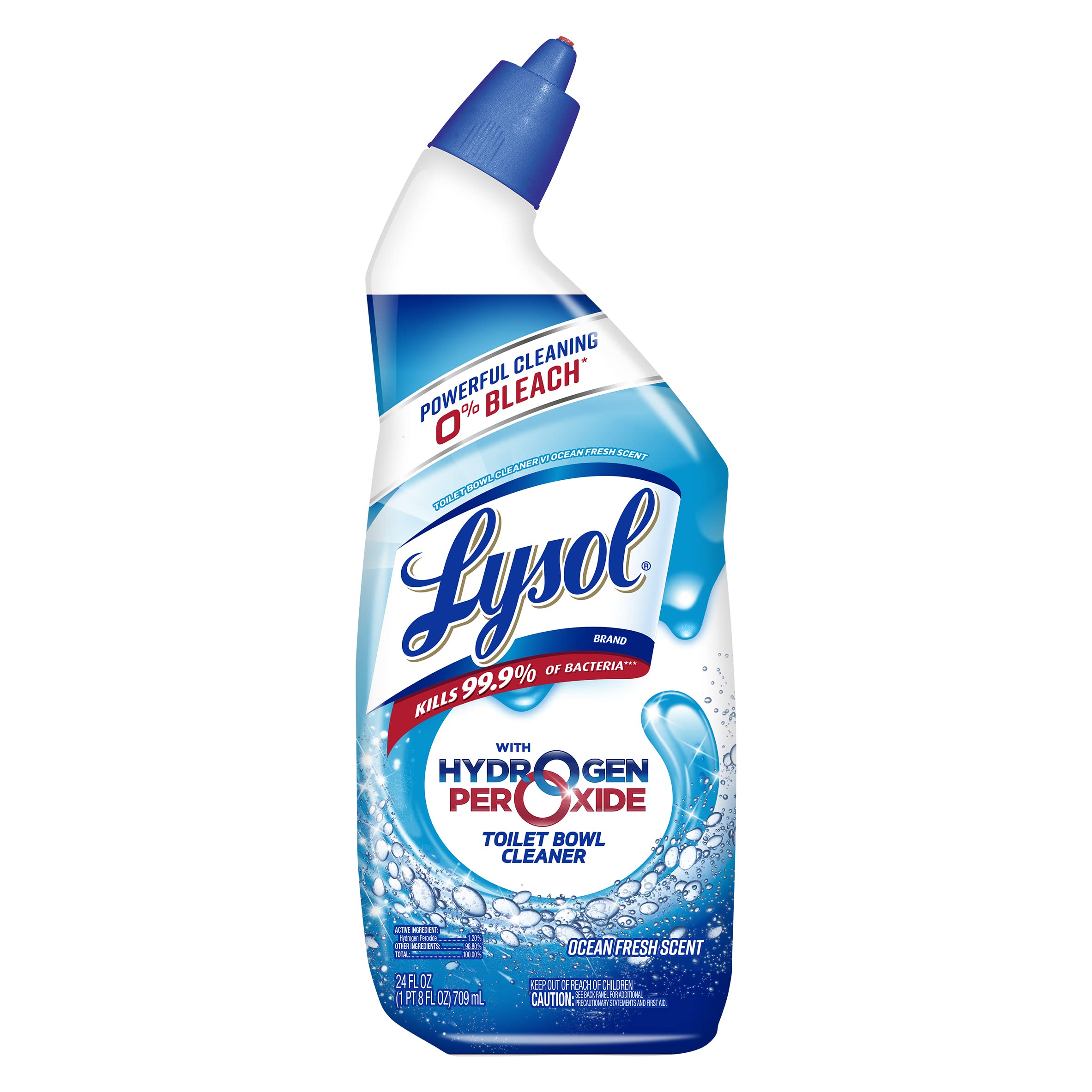Lysol Toilet Bowl Cleaner Gel, for Cleaning and Disinfecting, Bleach Free, Ocean Fresh Scent, 24oz