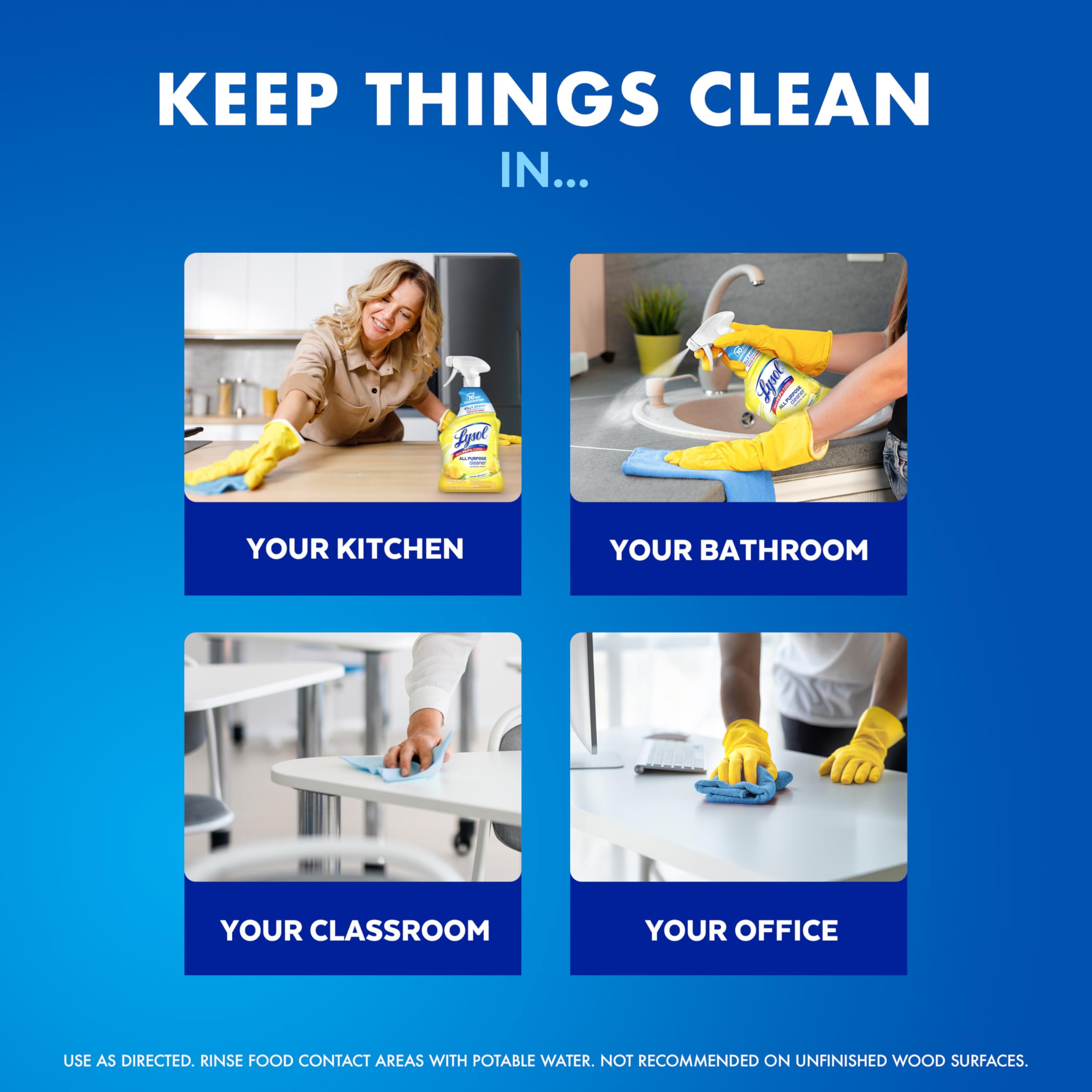 Lysol All Purpose Cleaner Spray, Multi-Purpose Disinfecting Spray, Kitchen & Bathroom Cleaner