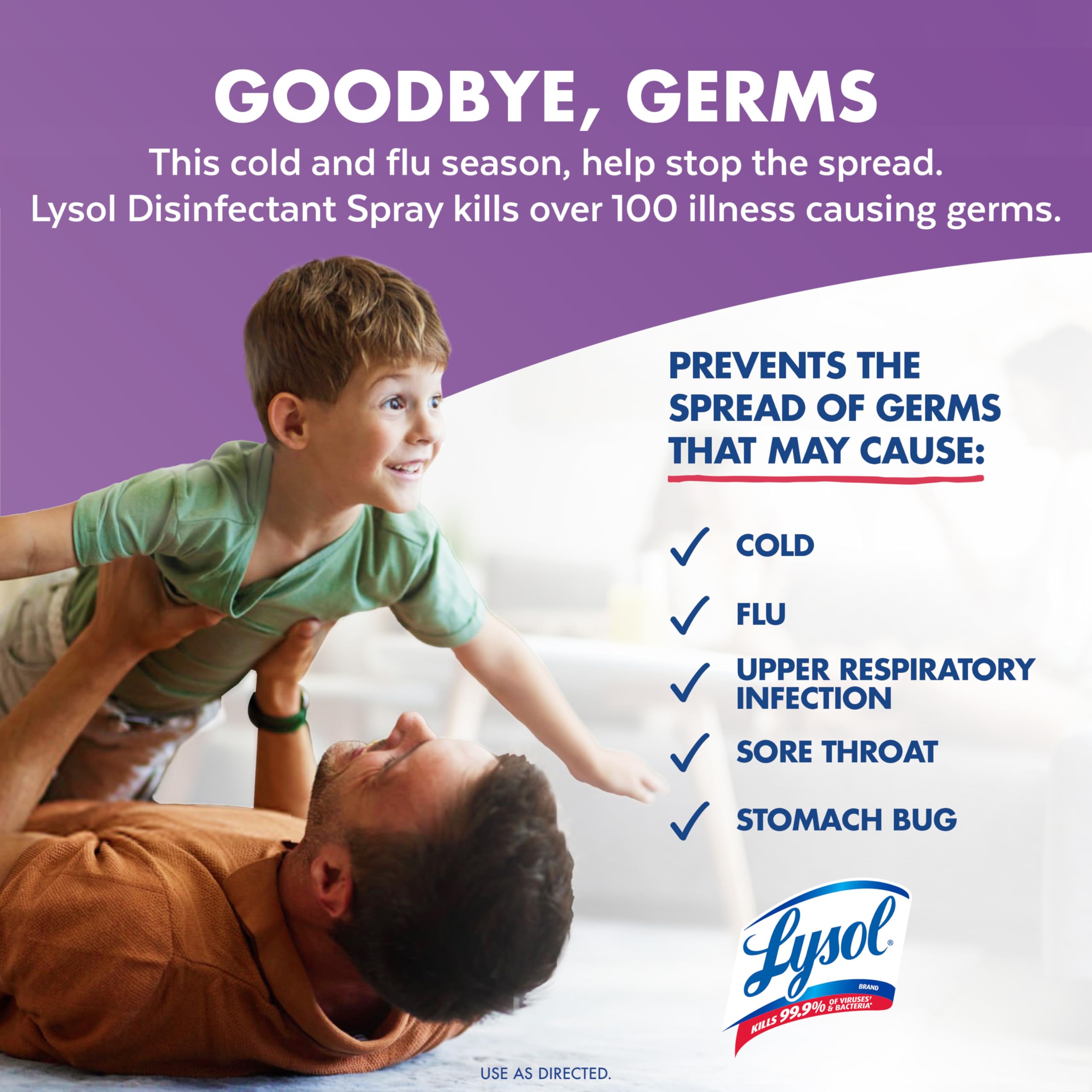 Lysol Disinfectant Spray, Sanitizing And Antibacterial Spray, For Disinfecting And Deodorizing, Early Morning Breeze, 19 Fl Oz (Pack Of 2), Packaging May Vary
