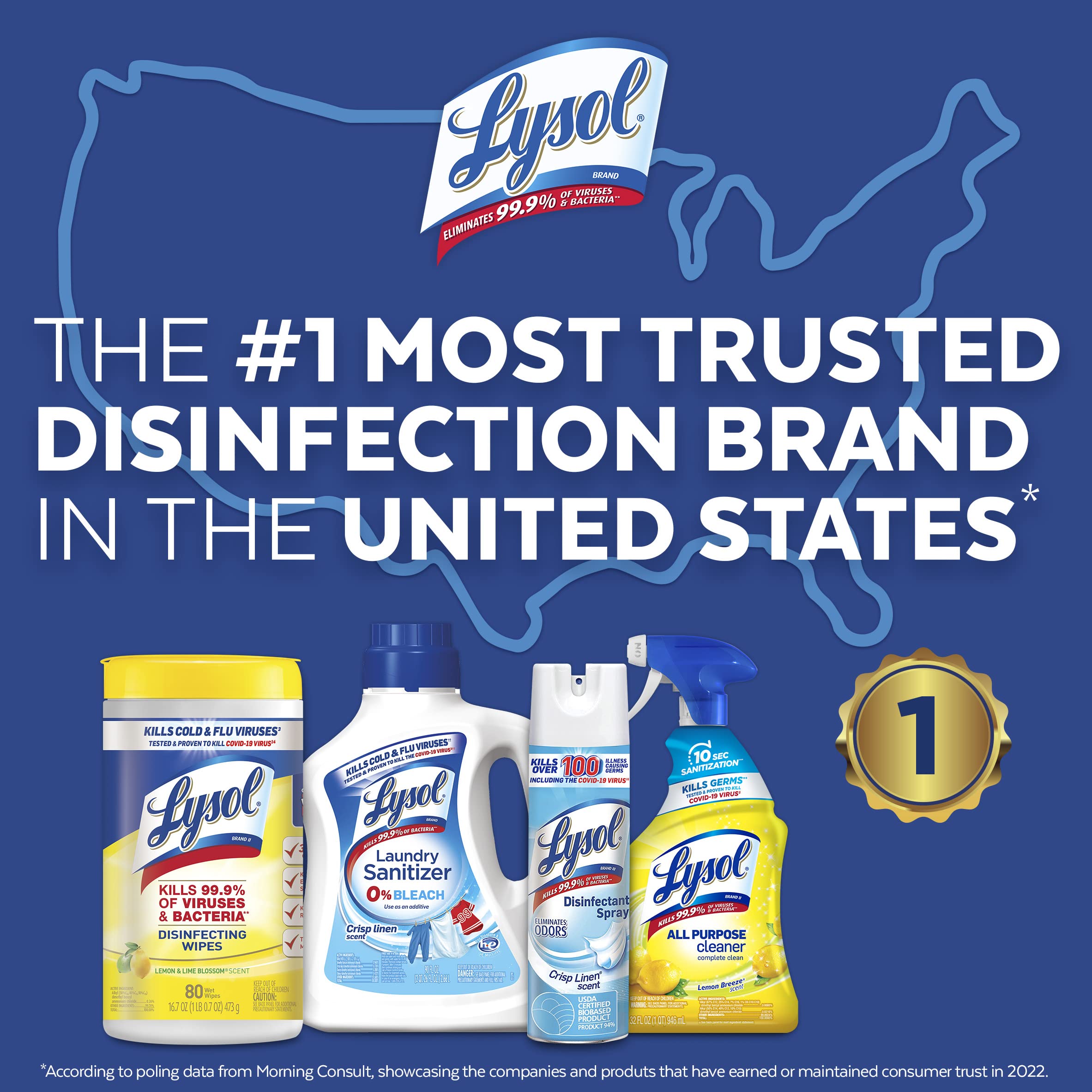 Lysol All Purpose Cleaner Spray, Multi-Purpose Disinfecting Spray, Kitchen & Bathroom Cleaner