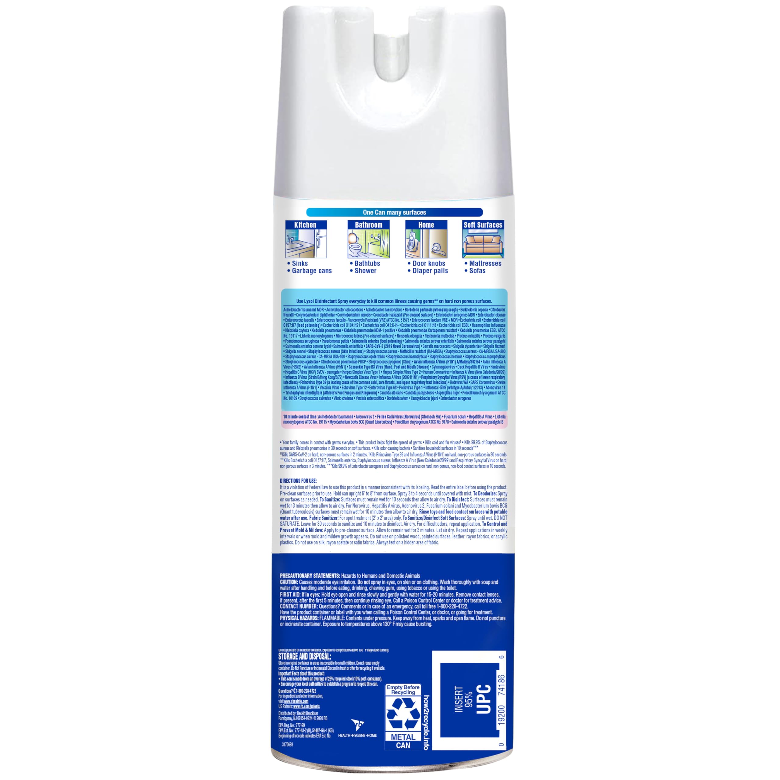 Lysol Disinfectant Spray, Sanitizing and Antibacterial Spray, For Disinfecting and Deodorizing