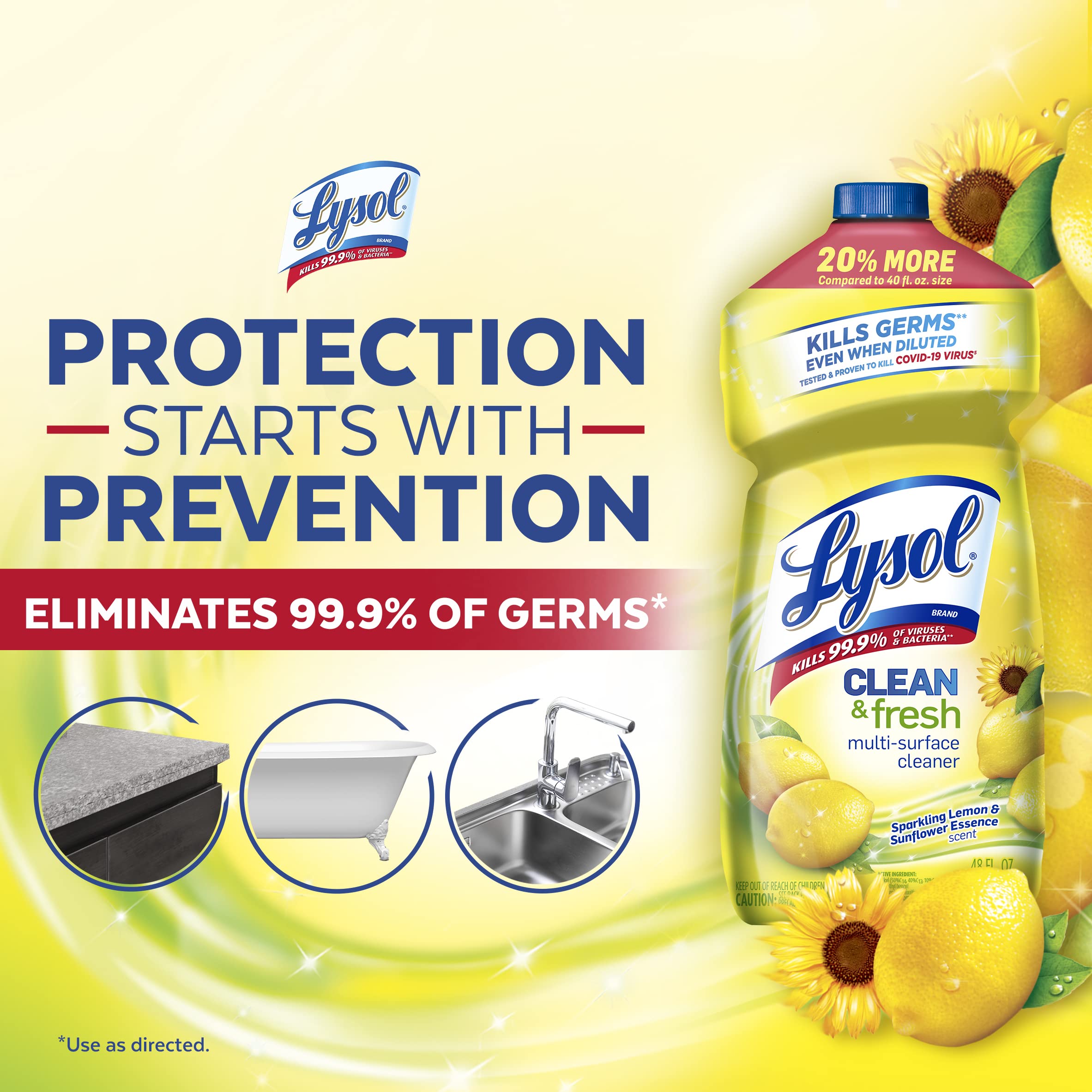 Lysol Multi-Surface Cleaner, Sanitizing and Disinfecting Pour